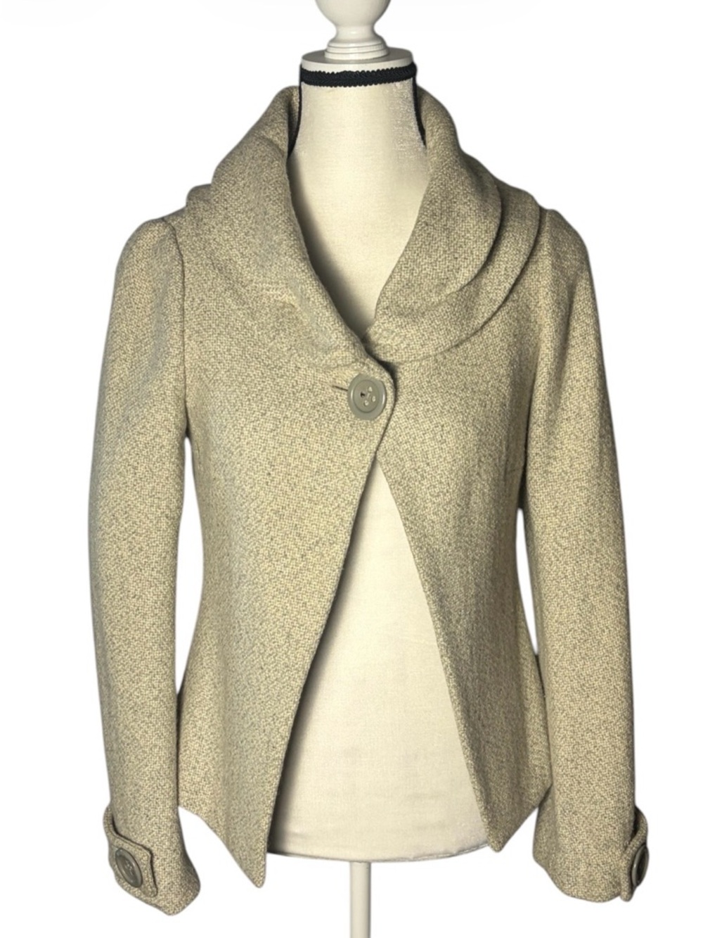 Miso Vintage Inspired Tweed Short Coat (Size S)